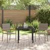 VidaXL Ensemble de repas de jardin 3 pièces Gris Poly Rattan 3379709