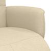 Recliner with Footstool Cream Fabric
