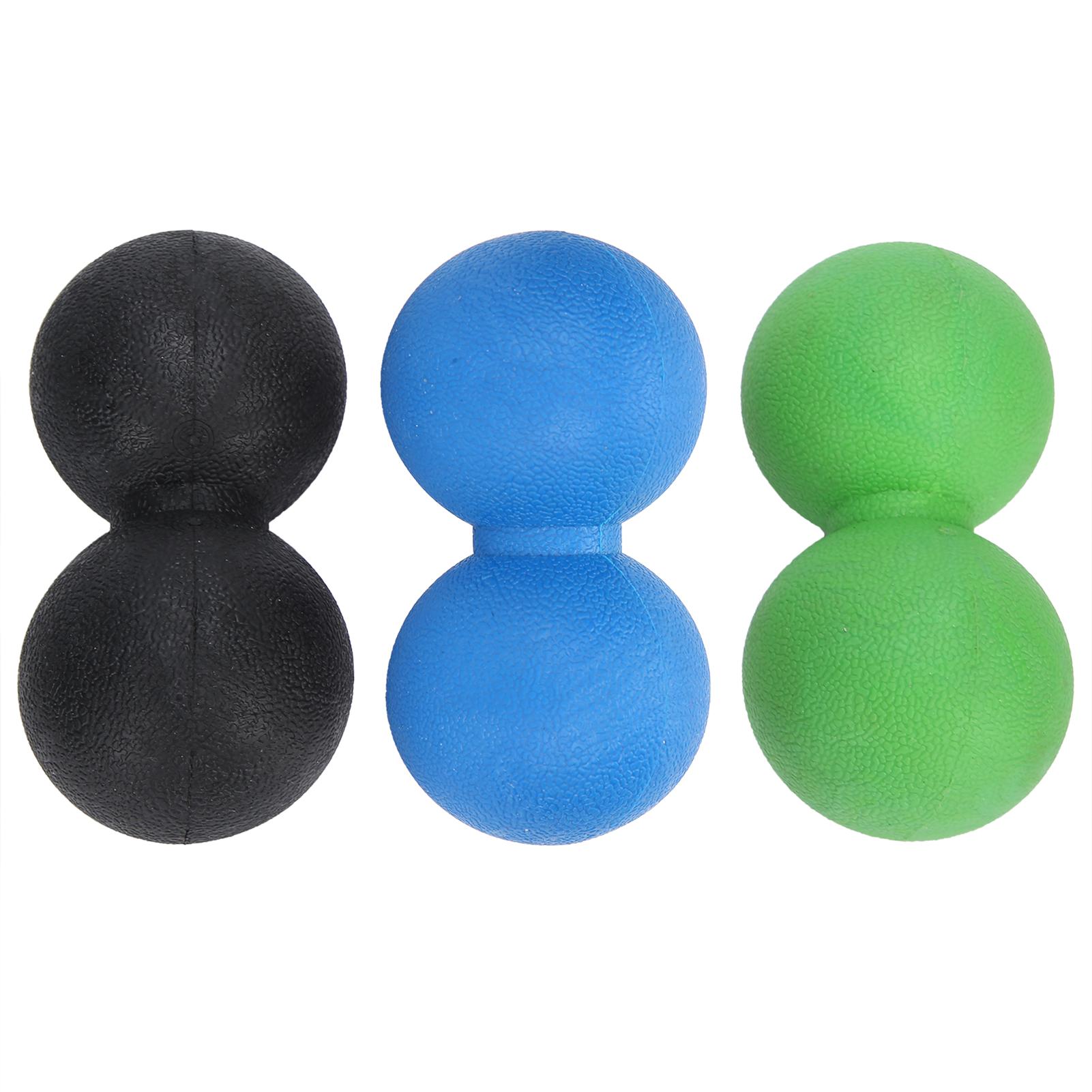 

TPR Yoga Massage Ball Muscle Relax Portable Fitness Body Fascia Exercise Ball Set Black + Green + Blue