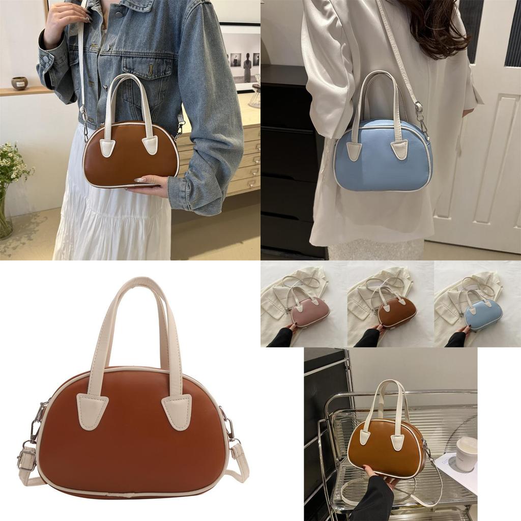 Trendy Korean Style Large Capacity Color Block Shell Bag For Stylish Women In Spring