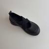 Sheepskin Version~ Platform Sports Cross Strap Mary Jane Small Leather Shoes Round Head Ballet Shoes Women's Shallow Mouth Retro Single Shoes