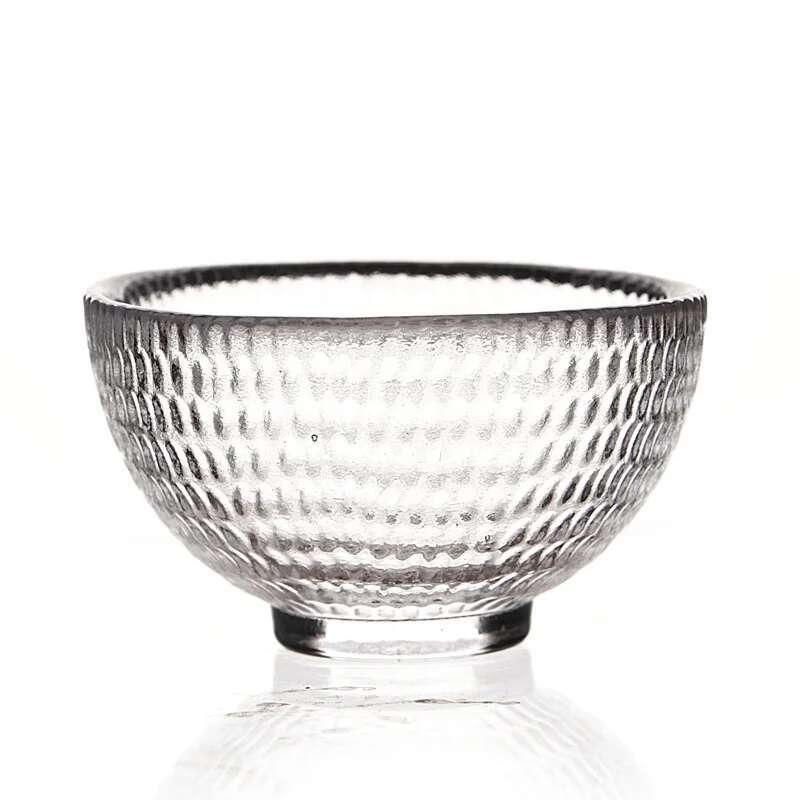 Japanese Hammer Grain Glass Tea Cup Crystal Transparent Cup Kung Fu Tea Set Home Owner Small Tea Cup Tea Bowl G