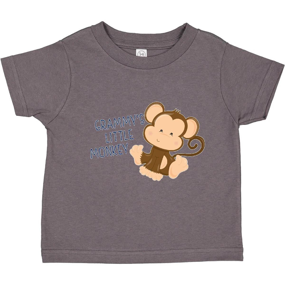 Inktastic Grammy s Little Monkey Toddler T-Shirt Family Cute Grammy Grandma Blue 100