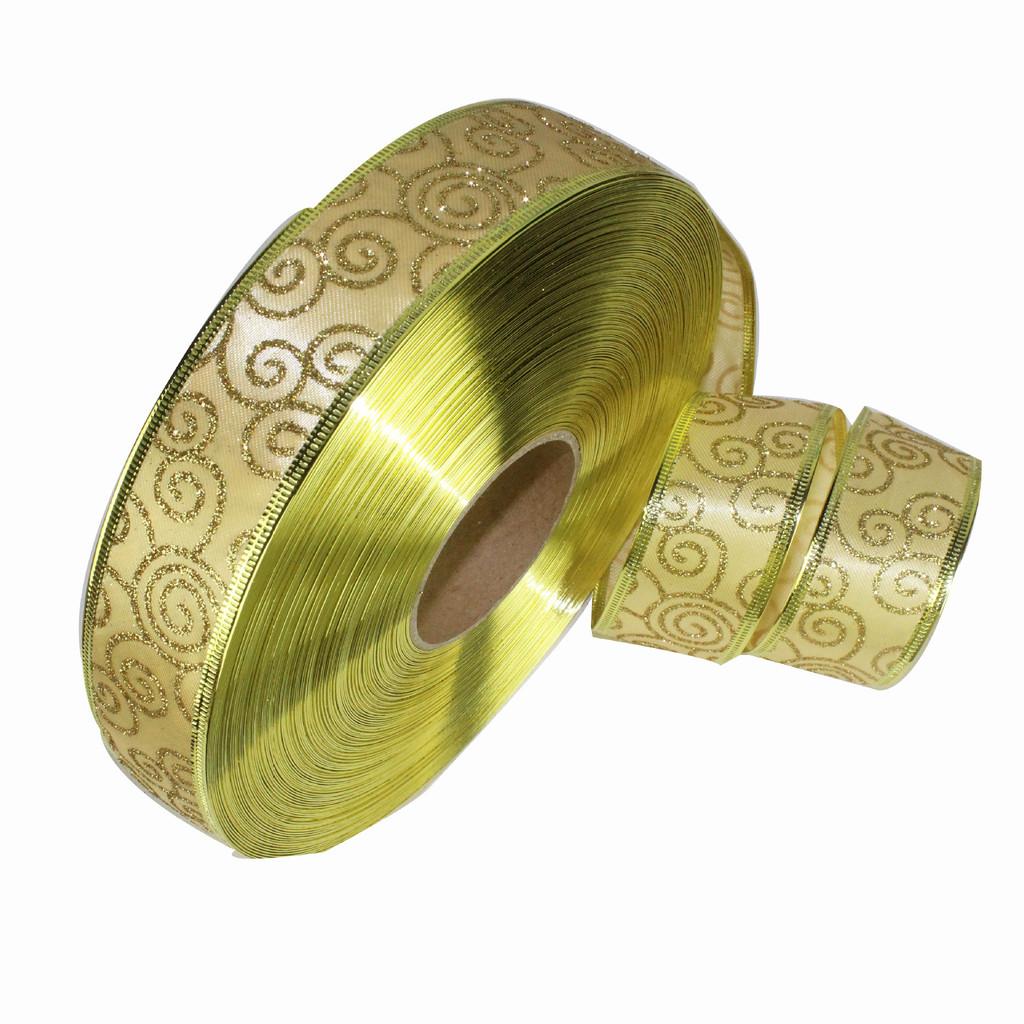 Fita Decorativa Versátil de 3,8 cm e 100 Jardas em Cores Ricas Para Enfeite de Árvore de Natal