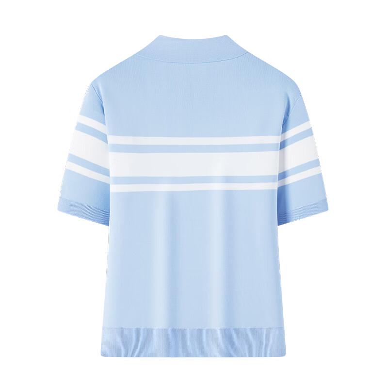 Navigare Women's Striped Knit Polo Shirt