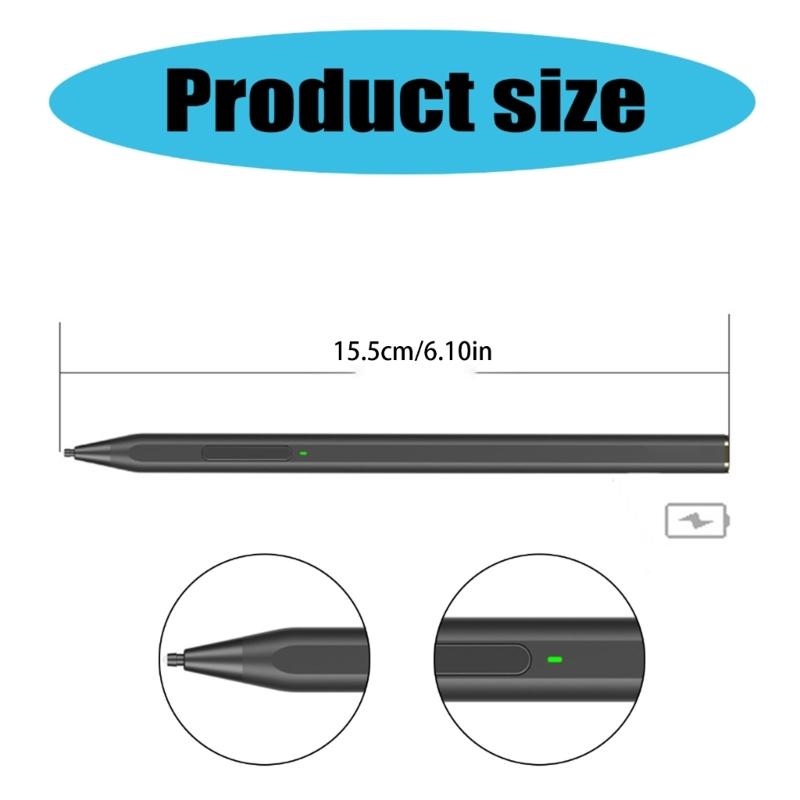 High Precisions Styluses with 4096 Sensitivity, Tail Eraser, and Long Battery for Surfaces Devices