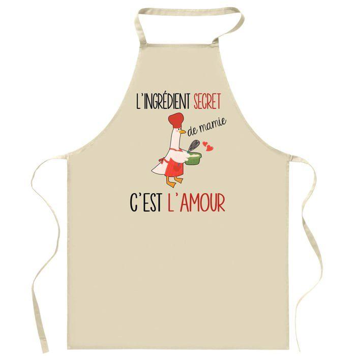 Tablier de cuisine - Mamie Cuisinière - Impression bretonne - Coton résistant - Idée cadeau humoristique