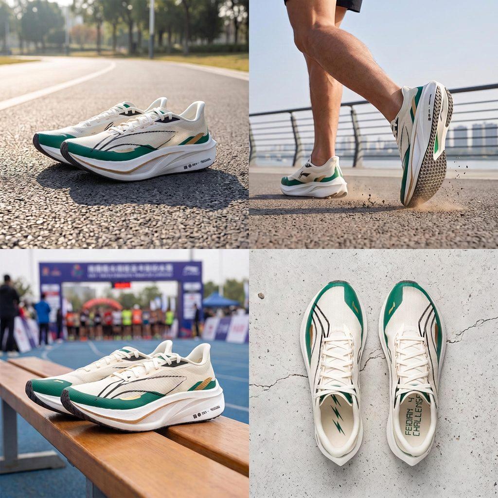 Li Ning Feidian 4 Challenger Textil, TPU Niedrig geschnitten Carbonplatte Langstreckenlauf Rennlaufschuhe Herren ARMU005-26
