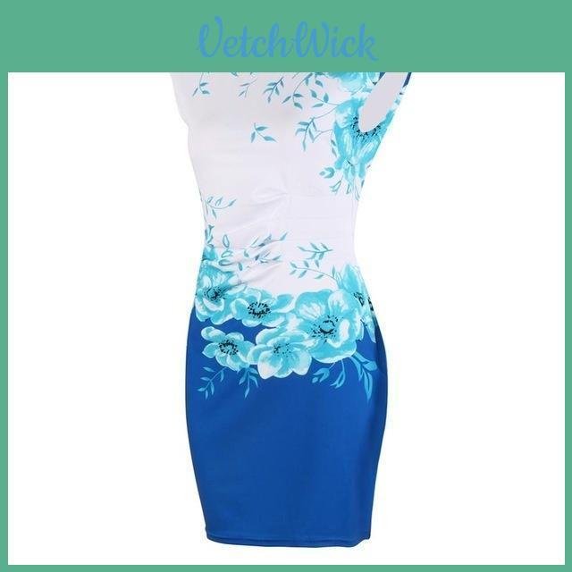 Sleeveless Dress Womens Slim Fit Mini Dress Party Dress Evening Printed Floral