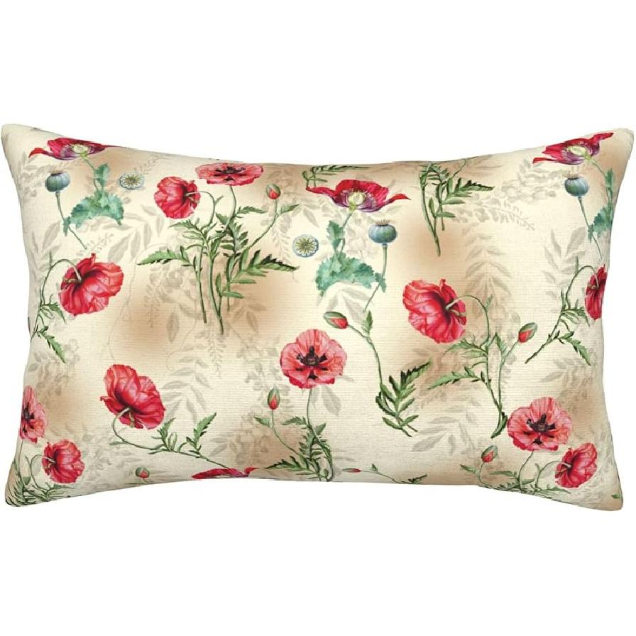 

Наволочки с листьями 16x24 дюйма, наволочки для диванных подушек, декоративная наволочка, современный домашний декор для дивана, кушетки, кровати 20 x 14 (Pack of 1) цветочный