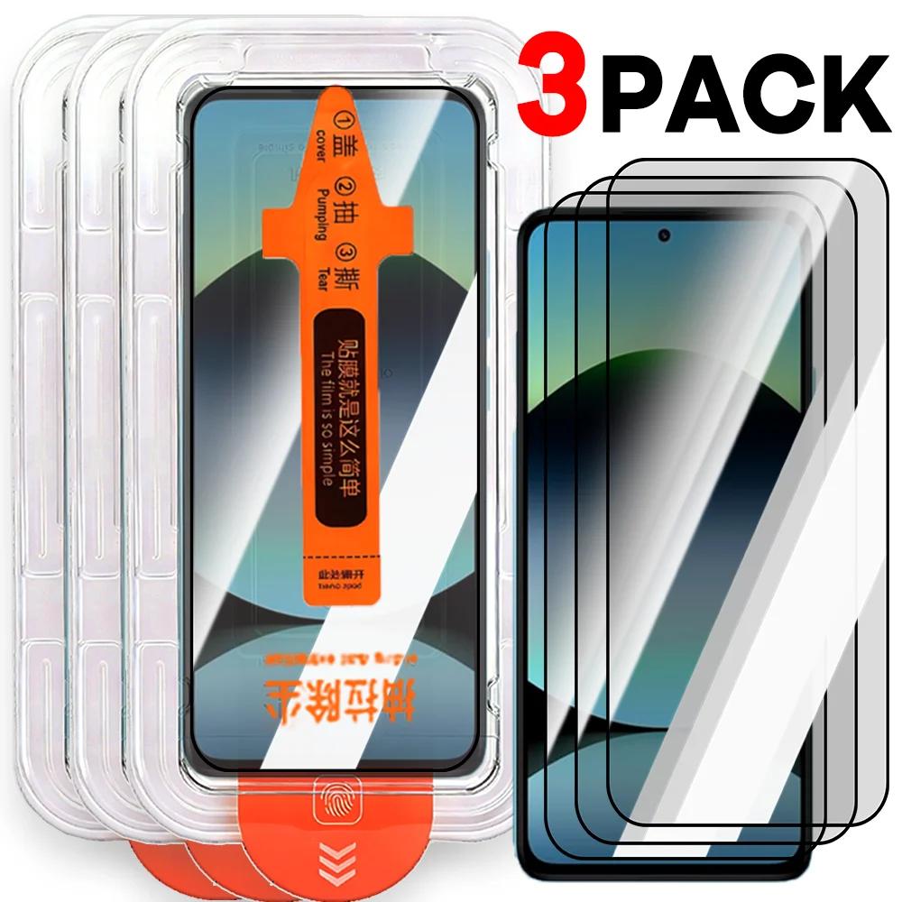 3-1Pcs Tempered Glass for Redmi Note 13 Pro 14 4G 5G Dust Free Easy Installation Screen Protectors Anti-Scratch Protective Film