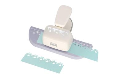 Bira Craft Durchgehende Rand-Papierbastelstanze, Valentinstagsstanze, Scrapbook-Kartenkunst (Herz)