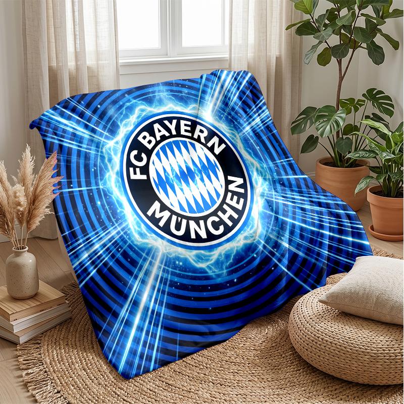 Bayern Munich Theme Blanket Soft Flannel Blanket Plush Throw Blanket Cozy Sofa Bed Blanket for Home Decor
