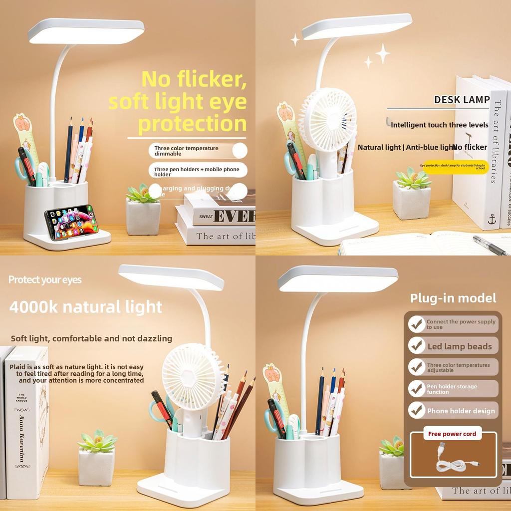 Led Reading Bedside Lamp With Smart Touch Switch And Usb Power For Home Office