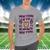 New York T-Shirt Football Graphic Tee Retro Mascot Shirt