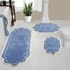 Bathroom Rug Soft Absorbent Plush Floor Mat Anti-Slip Bath Rug Quick Dry Machine