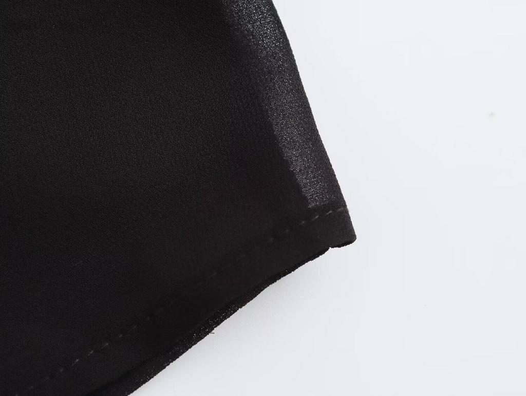 2024 Autumn European & American Style Women's See-through Beaded Shirt