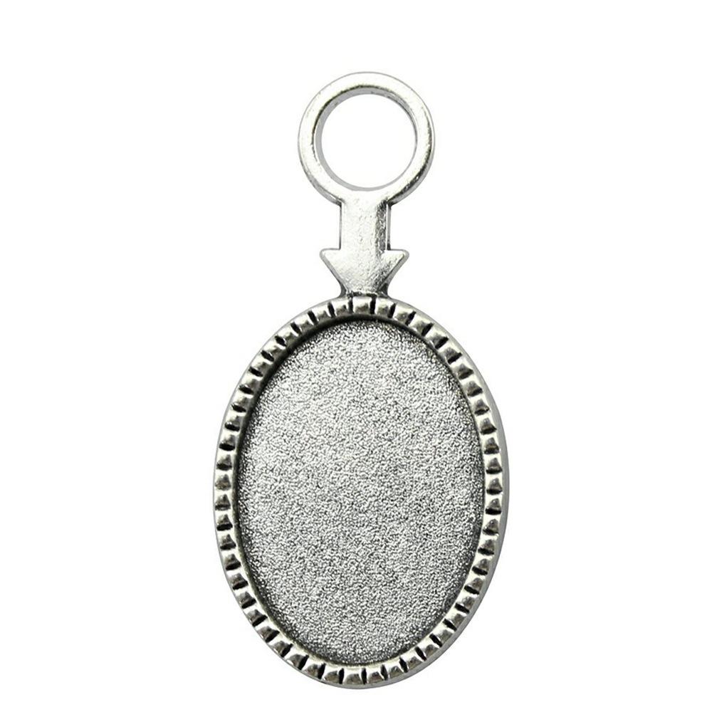 10 Stück 18x25mm Innenmaß Antik Silber Plated 31 Stile Cameo Cabochon Basis Fassungen Anhänger Halskette Zubehör