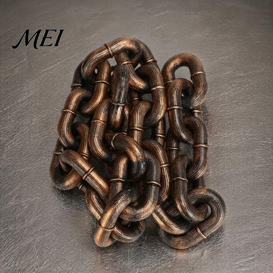 Creative Puppy Photo Gear Simulated Iron Chain for Haunted House Cosplay, Halloween Plastic Prop, Novelty Yorkie Decorative Dog Leash, Lightweight