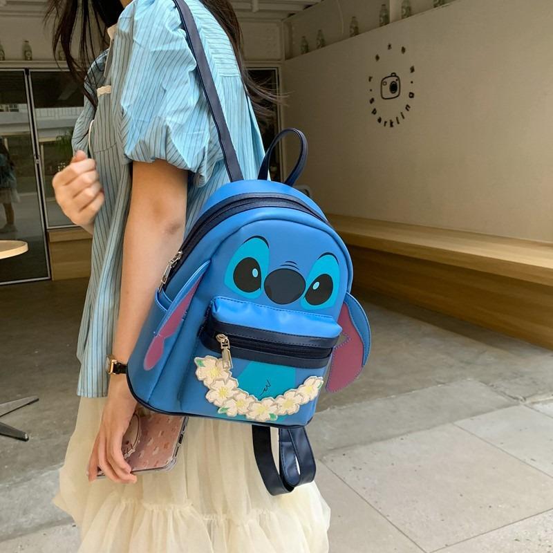 High-value Cute Street Storage Styling Backpack New Personalized Cartoon Blue Monster Girls Schoolbag