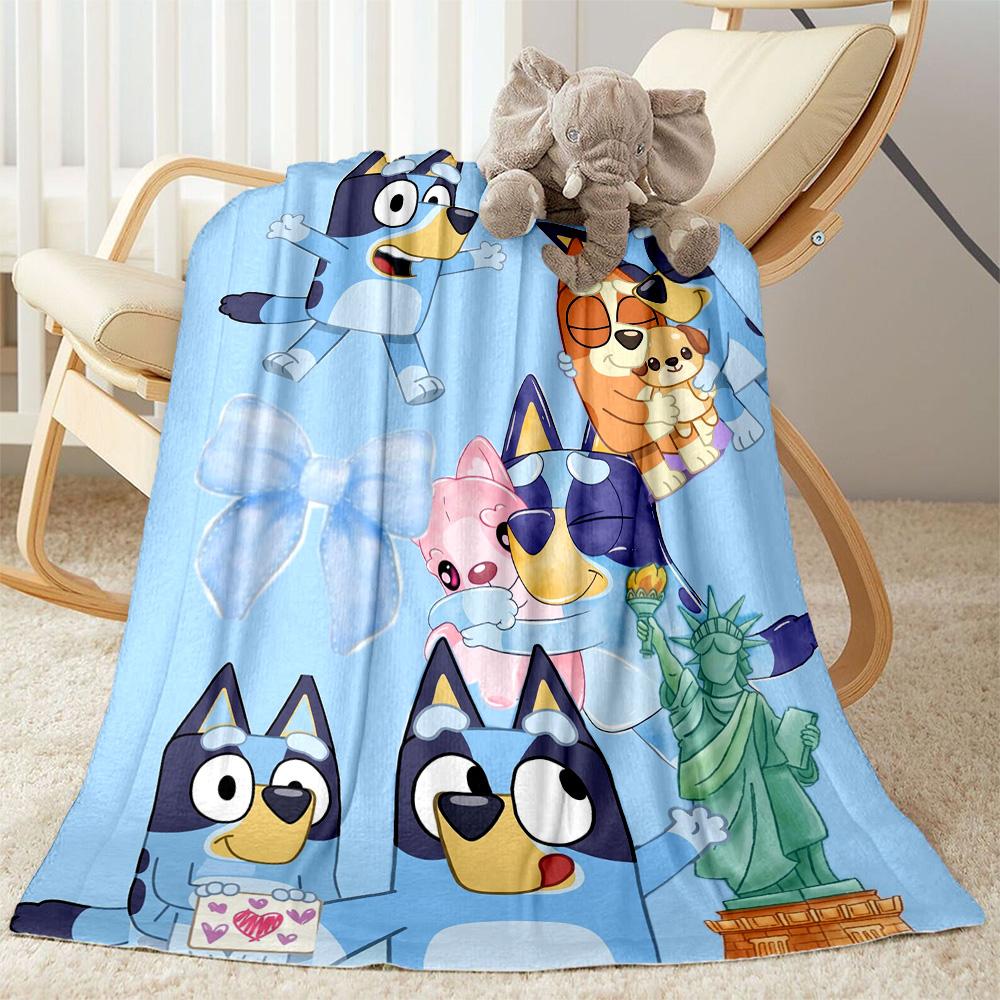 Bluey Friends Adventure Blanket Warmthful Decor Great for Seaside Livingroom Picnics for All Occasions Modern Style