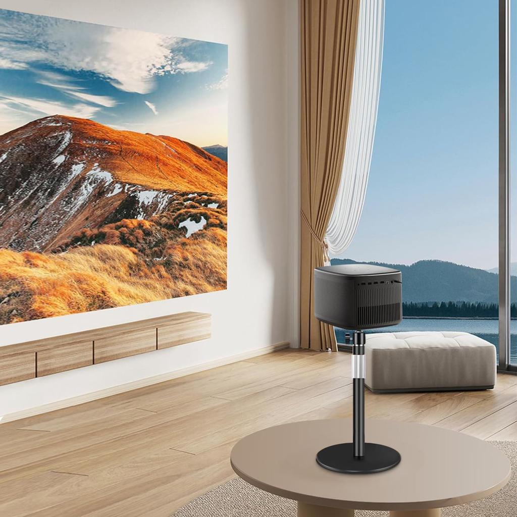 POLESTO Projector Tabletop Telescoping 360 Degree Rotation Angle Metal Firmly Load Capacity Suitable for Meeting Home Compatible with Inch Screw Cap