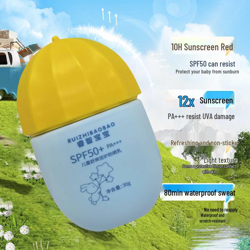 

Children’s Sunscreen SPF 50: UV, Water, and Sweat Resistant Protection for Ages 3-15.