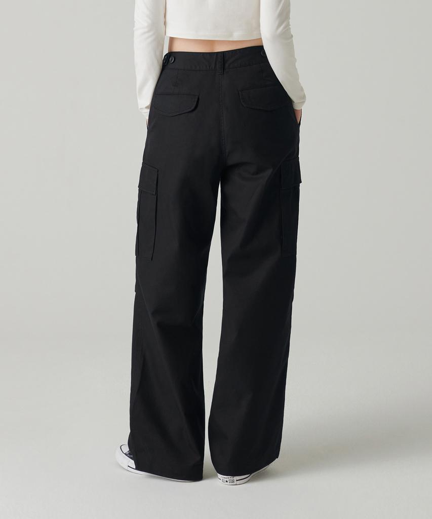 MUSINSA STANDARD WOMAN Women'S Wide Cargo Pants [Black]