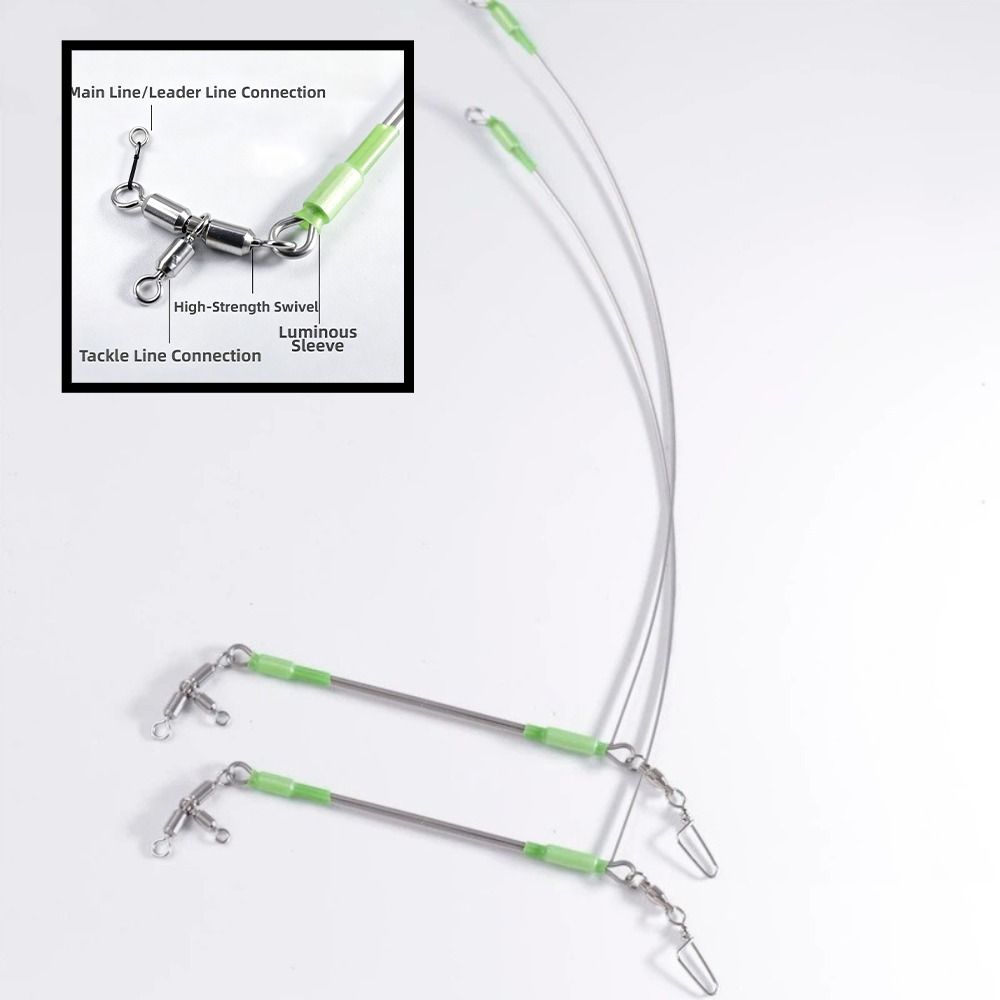 2pcs 2Pcs Set Anti Tangle Boom Sleeves Luminous Glow Luminous Fishing Tackle  Saltwater Fishing