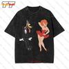 Big Bad Wolf & Red Hot Riding Hood Tex Avery Mgm Cartoon Vintage Oversized T-Shirt GB8M