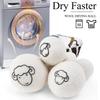 5Pcs Reusable Wool Dryer Balls Clothes Softener Laundry Fleece Dryer Ball Kit Home Clothes Dryer Washing Machine