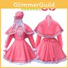 Pink Sakura Cosplay Dress With Iconic Transparent Card Design And Accessories