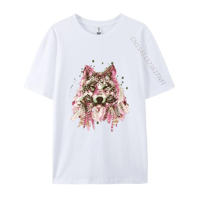 Clothing Native American Wolf Head Tribal TShirt Men New Design Crazy Tops T Shirt Cotton T Shirts Design