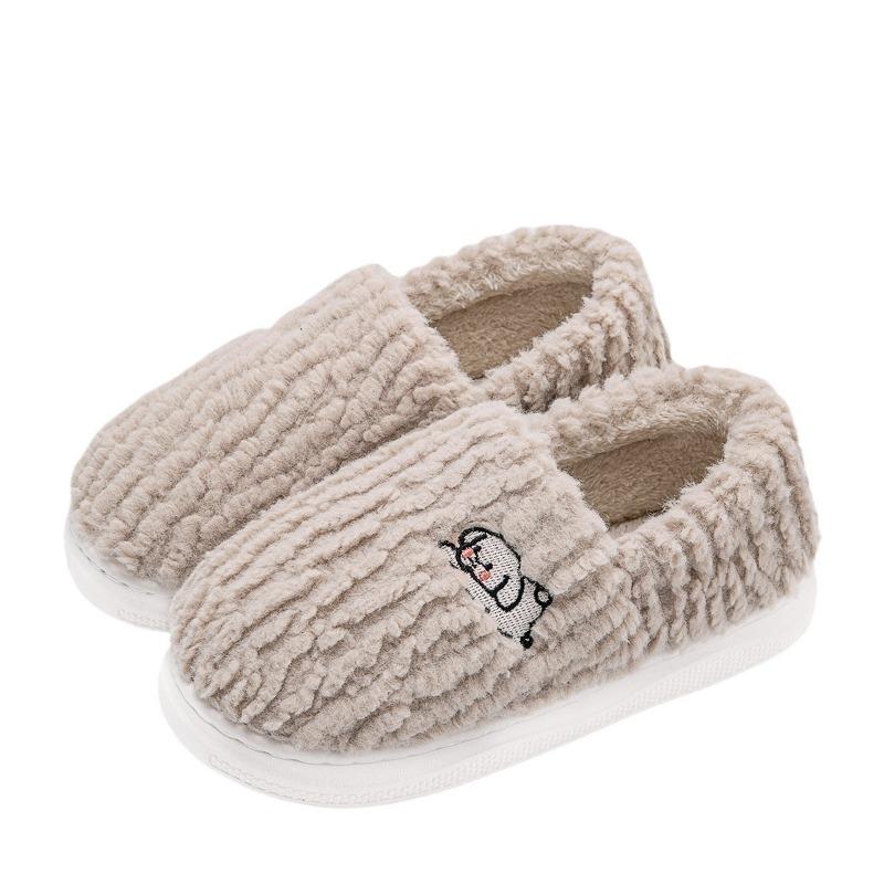 Cotton Slippers Women's Winter Bag and New Confinement Shoes Indoor Home Thick-soled Velvet Warm Couple Cotton Shoes Men