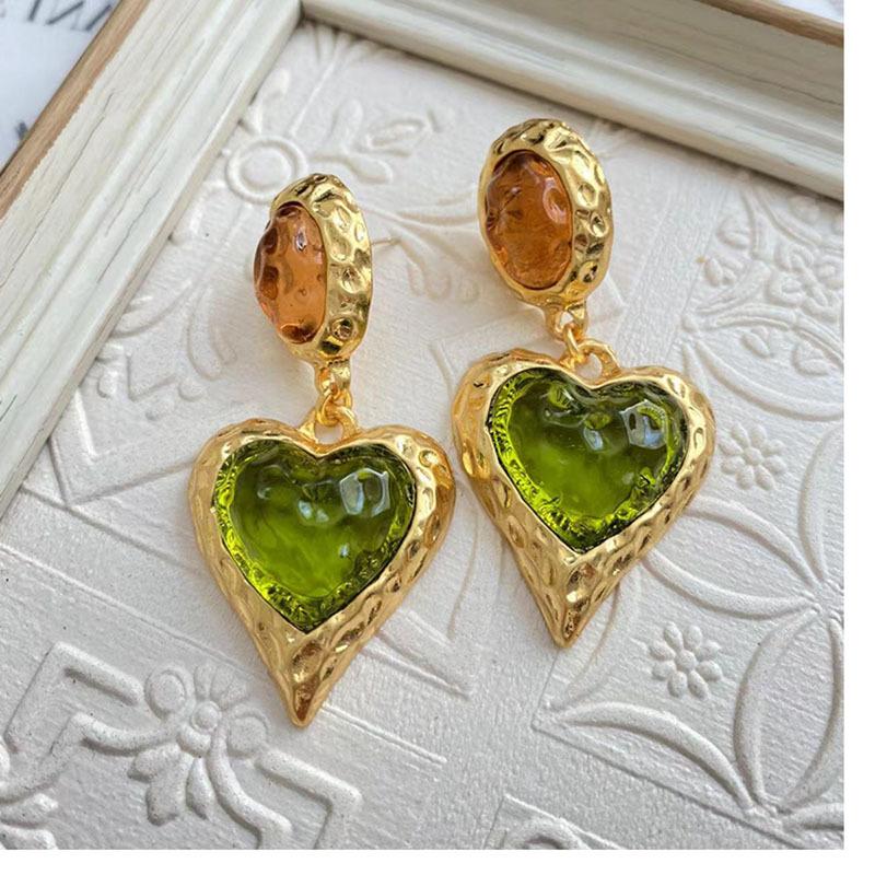 

Серьги-подвески «Любовь» из настоящего золота с ручной росписью лавовой глазурью, серьги цвета макарон 925 пробы. Ear Clips