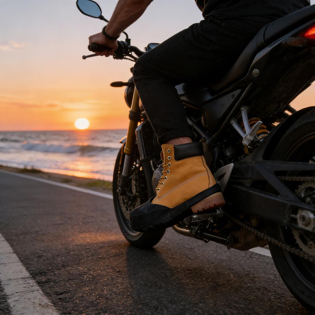 Ochraniacz Buta Motocyklowego - Osłona Dźwigni Zmiany Biegów i Ochraniacz Buta Dla Mężczyzn i Kobiet, Czarny