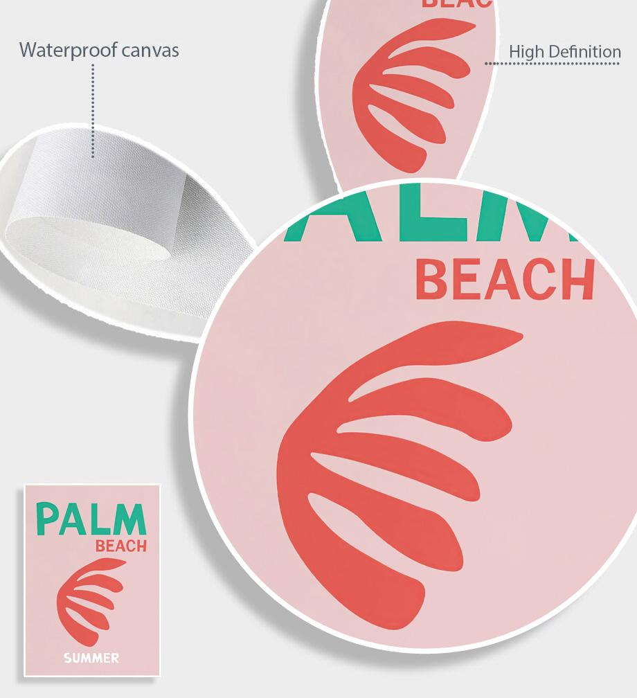 Famous Travel City Miami Bondi Palms Capri Wall Art Canvas Painting Abstract Posters Prints Pictures For Living Room Home Decor