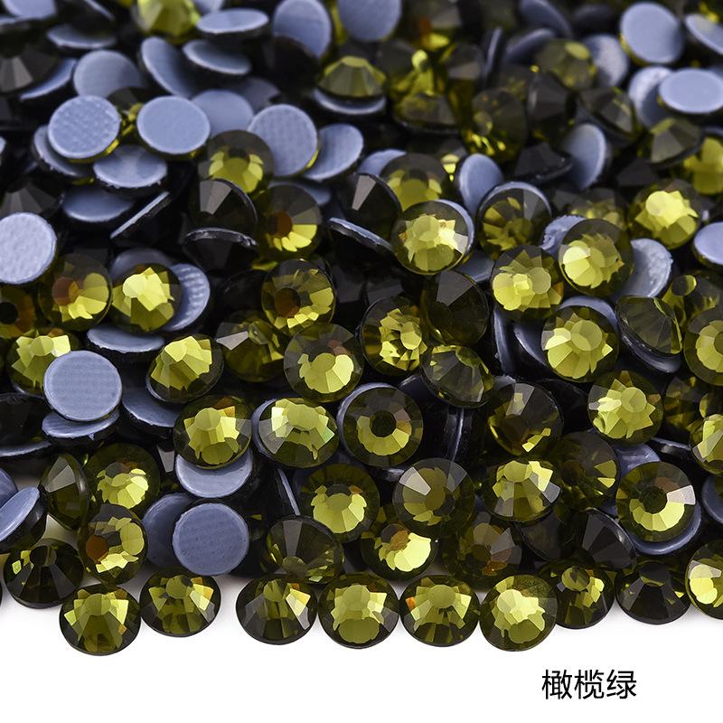 Imitation Austrian Hot Diamond Manicure Glass Flat Bottom Drill Adhesive Rhinestone Diy Clothing Accessories Hot Melt Adhesive Bottom Drill