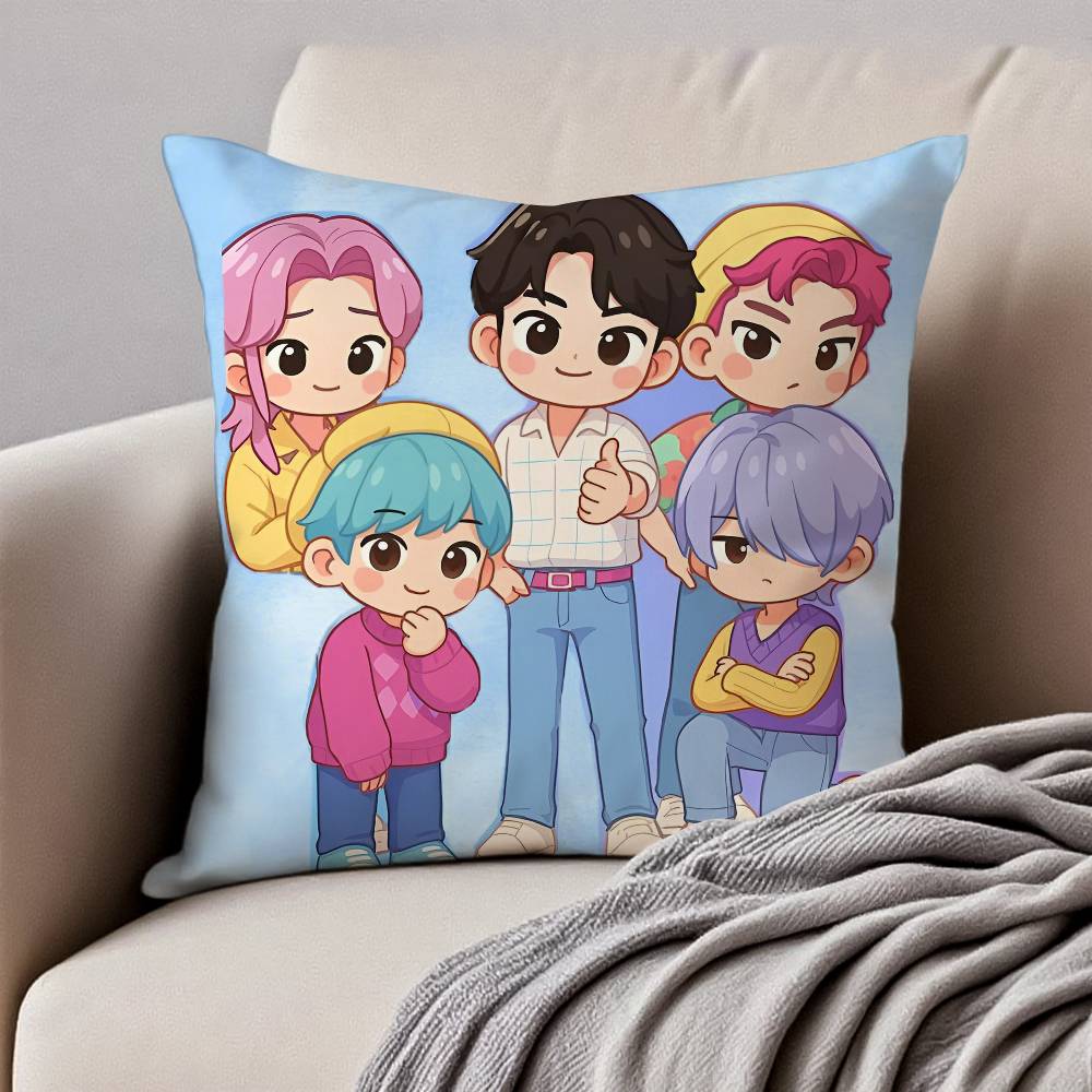 

Movie S-SajaS B-Boys Pillow Case Anti-dustmite Pillowcase Invisible Zipper Silky Short Plush Sofa Cushion Cover 12x12Inch