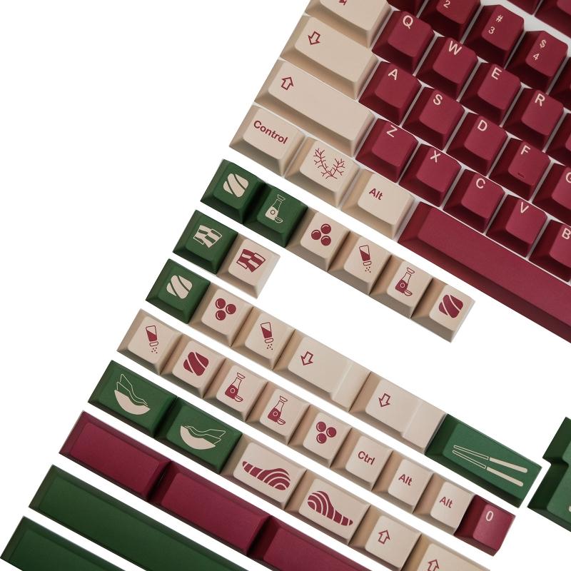 142 Tasten Tastenkappen Profil PBT Dye Sub Mechanische Tastatur Tastenkappe für MX hes GK64 68 84 87 96 980 GH60