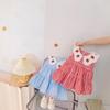 Girls Sleeveless Plaid Dress With Doll Collar Cute Princess Casual Summer Spring Autumn Outfit For Kids