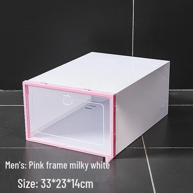 Transparent Foldable Plastic Shoe Storage Box for Men's Shoes – Colorful Home Organization Solution