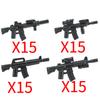 Military Soldiers Figures Weapons Building Blocks Accessories Two-color Guns Assault Sniper Rifles M16 M4 Model Bricks Toy Gift