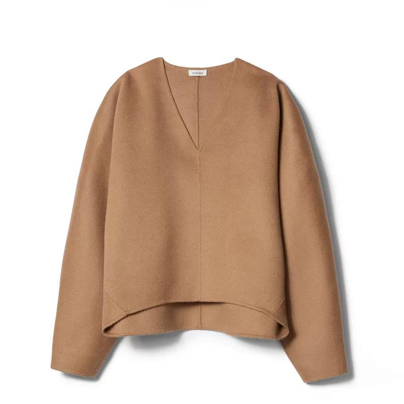 Nordic Tot Cashmere Women's V-Neck Pullover Sweater - Stylish, Easy-to-Match Long Sleeve for Autumn and Winter