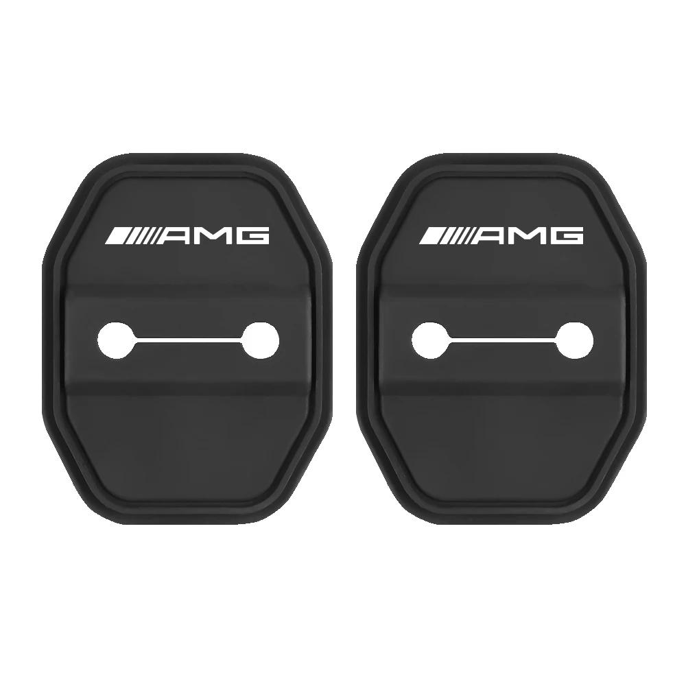 GLC GLB 2/4pcs Silicone Car Door Lock Buckle Protector Cover For Mercedes Benz AMG W204 W213 W205 W211 W176 W164 Cla Smart Ac