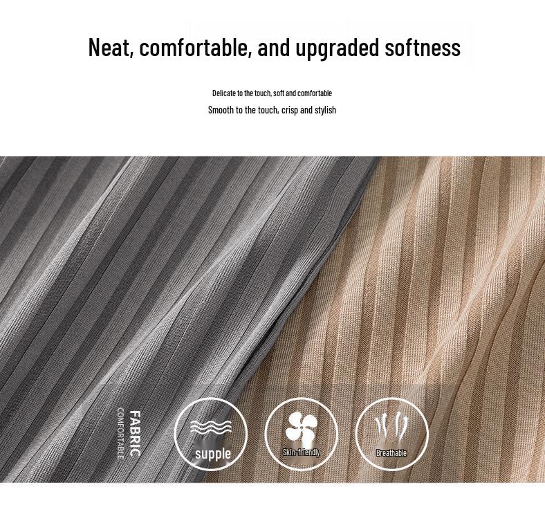 Men's Striped Ice Silk Polo: Short-Sleeved, Lapel Collar, Breathable Summer T-Shirt