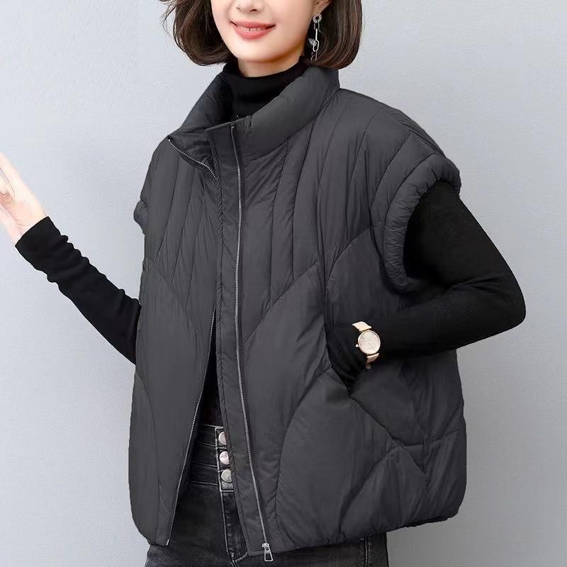 Down Cotton Vest Women's Autumn Winter Loose  All-match Warm Sleeveless Waistcoat Jacket Female Tops