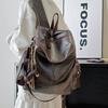 Schoolbag Backpack Women's 1011 New Fashion Trend Soft Leather Large Capacity Travel Backpack Dual-purpose Shoulder Bag Women's Bag