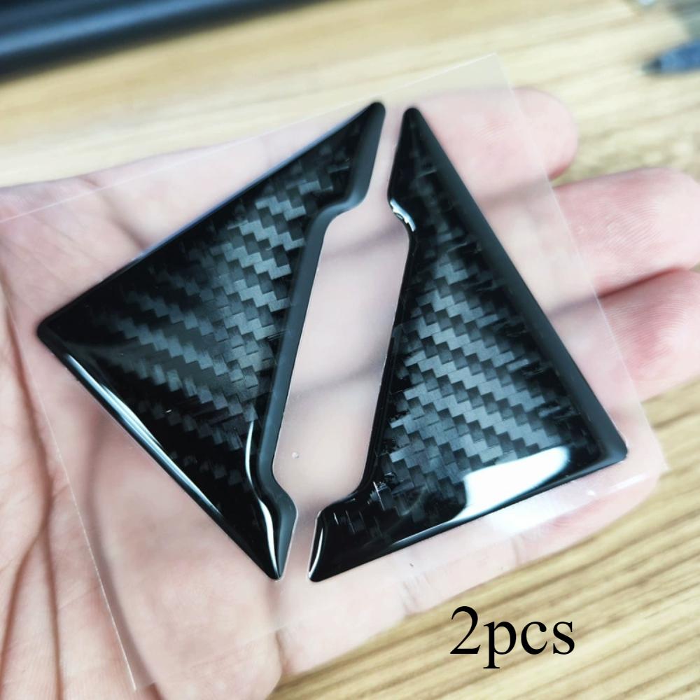 

2PCS Carbon Fiber Door Protector - ABS Anti-Collision Cover for Car Corner, Silicone Anti-Scratch Sticker w/ Anti-Fade