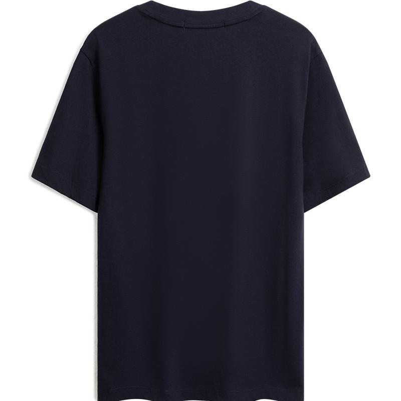 Calvin Klein Letter Print Cotton Breathable Short Sleeve T-Shirt Unisex T-Shirts Black Blue J317893-CHW